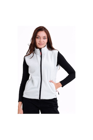 Monox Kadın Slim Fit Tam Fermuarlı Polar Yelek Yeşil