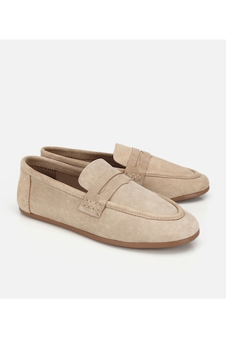 Hotiç Kadın Süet Deri Bej Yumuşak Dokulu Klasik Loafer 01ayh322270a310 01ayh322270a310