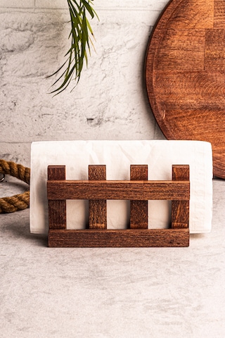 Snippy Farmy - Ahşap Peçetelik Masaüstü Peçete Organizeri