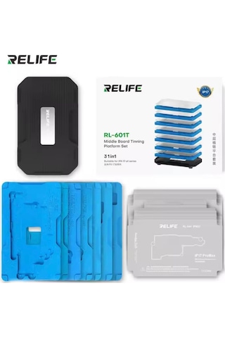 Relife Rl-601t 31'i 1 Arada Orta Katman Kalay Dikme Bga Reballing Platform Seti Apple Uyumlu iPhone X 17 Pro Max