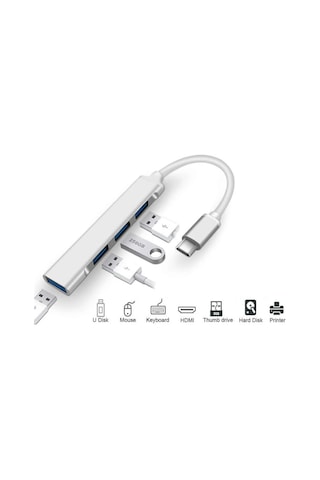 Foxyn Fxn-08 Type-c To 4 Usb Otg Çoğaltıcı Splitter Çevirici