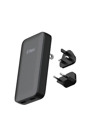 Ttec 2SCG06S Smartcharger Trio Gan 65W PD Avrupa-Ingiltere-Amerika/Avustralya Uluslararası Şarj Kiti