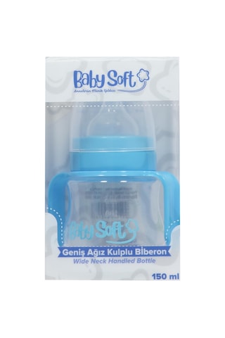 Baby Soft Genıs Agız Kulplu Bıberon 150 ml - Mavi 89B220558SS1