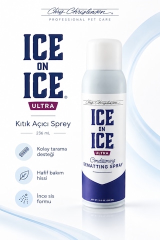 Chris Christensen Systems Ice On Ice Ultra Kedi Ve Köpek Kıtık Açıcı Sprey 236 Ml