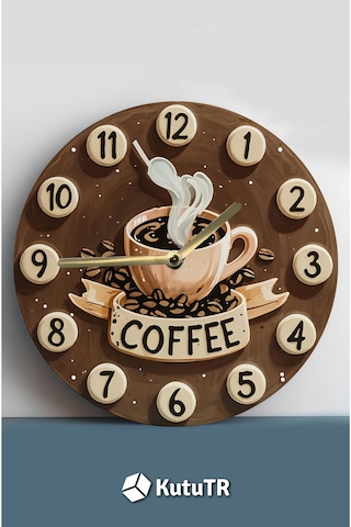 Sessiz Yuvarlak Ahşap Duvar Saati, Kuvars Hareketli 3d Görünümlü 2d Saat Sdw123 Renkli