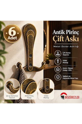 Haskan Lila Portmanto Antik Sarı 6 Adet