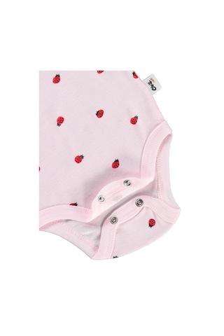 Civil Baby Uğur Böceği Empirme 0-48 Ay Çıtçıtlı Badi - Pembe
