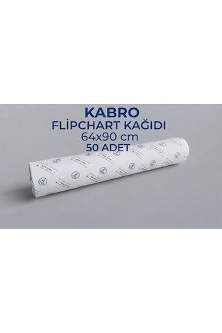 Kabro 64x90 Cm Askısız Düz Flipchart Kağıdı 50'li Toplantı, Sunum Ve Eğitim Kağıdı