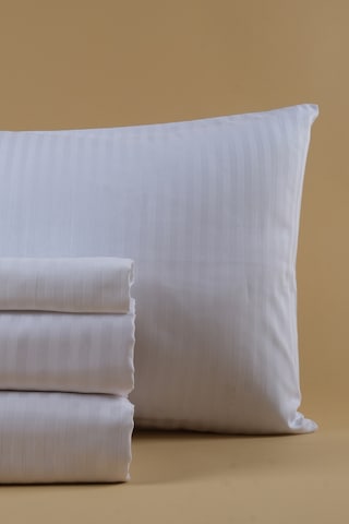 Tokyo Serisi 83tel Çift Kişilik Pamuk Saten Otel Çarşafı 240 280cm Beyaz