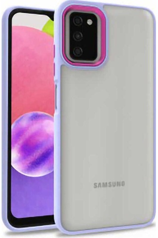 Galaxy A03s Kılıf Zore Flora Kapak Lila