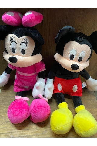 Oyuncak Pleuş Mickey Mouse +Minnie Mouse Set Figür Peluş