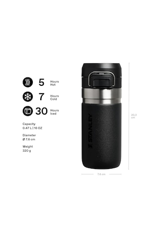 Tr Quick-flip Termos 0.47 Litre - Siyah Paslanmaz Çelik Diğer