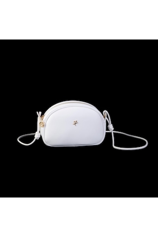 Nas Bag Kadın Mini Çapraz Çanta Beyaz Luna 21x16x8 Cm Beyaz