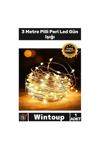 Led Dekoratif Şık Esnek Sarmaşık Aydınlatma Sıcak Sarı Dekorasyon 3 Metre Pilli Peri Led Gün Işığı Diğer