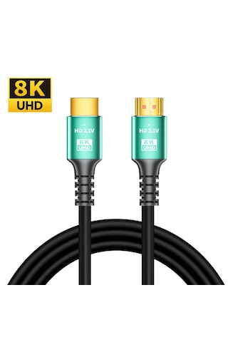 8k Ultra Hd Hdmı 2.1 Kablo - 48gbps 4k 120hz / 8k 60hz Altın Kaplama Örgülü Hdmı Kablosu