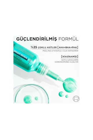 L'oreal Paris Bright Reveal Koyu Lekelere Karşı Yenileyici Peeling Serum,%25 Aha, Bha, Pha İçerikli 25 Ml
