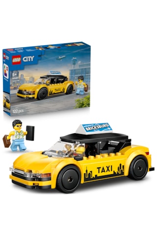 LEGO® City Sarı Taksi 60487 - 6 Yaş ve Üzeri Çocuklar İçin Minifigür İçeren Yaratıcı Oyuncak Yapım Seti (122 Parça)