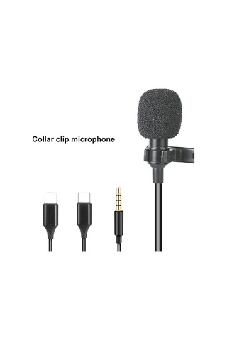 Singree 1.5m Mini Kravat Mikrofonu - Akıllı Telefonlar İçin Taşınabilir Yaka Mikrofonu, Net Ses Kaydı