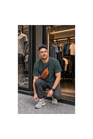 Modi Green Unisex Regular Fit Süprem Sıfır Yaka Kısa Kollu Tişört - Yeşil