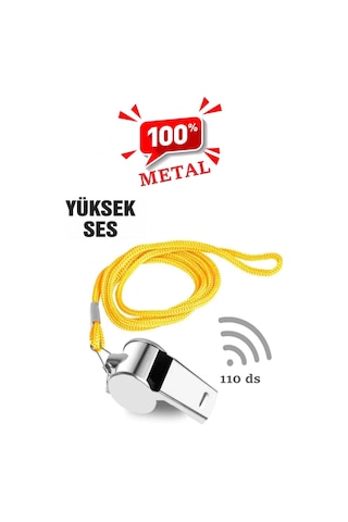 Metal Düdük - 110 Desibel 5468 Çok Renkli