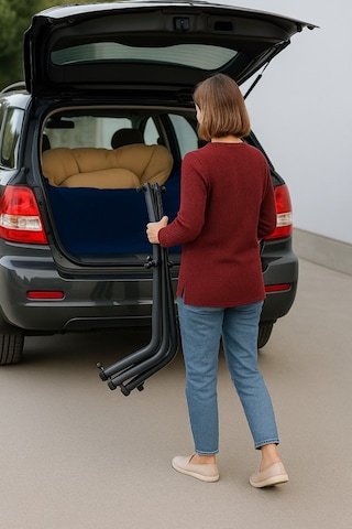 Armegeda Ekru Renk Metal Minderli Sandalye Katlanabilir Dayanıklı Rahat Bahçe Balkon Kamp Kafe Kırımızı