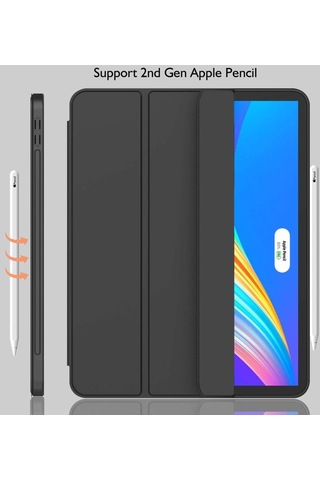 Apple Uyumlu iPad, Pro 11 2. Nesil 2020 Kılıf Kalem Bölmeli Smart Case A2