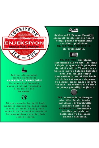 Skoda Fabia İle Uyumlu 2014-2021 Araca Özel 4.5d Havuzlu Oto Paspas