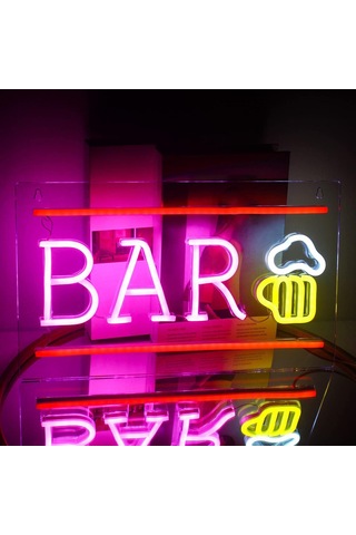 Homyl Ev Bar Için Neon Tabelalar Led Usb Dekoratif Işık Dekoru Beyaz Çok Renkli