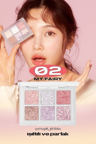 About Tone 6’Lı Yoğun Glitter Paleti Oh My Glitter Pop 02 My Fairy 02 My Faıry
