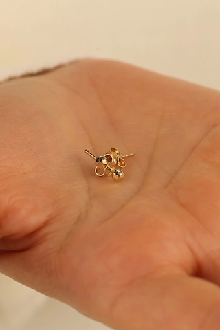 14 Ayar 1.5mm Top Altın Küpe