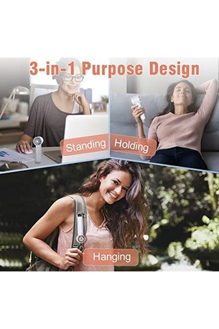 Ambition Pembe El Fan, 3 Hızlı Mini Taşınabilir Fan, Ultra