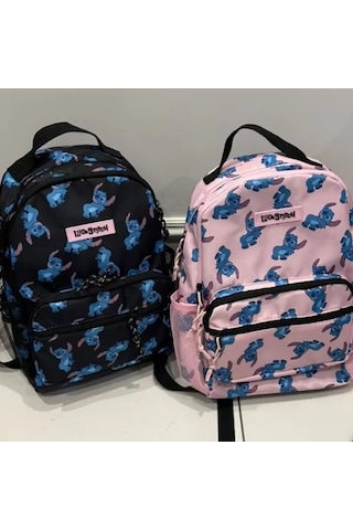 Lixiaqu01 Pembe Disneycartoon Stitch Moda Çok Yönlü Büyük Pembe