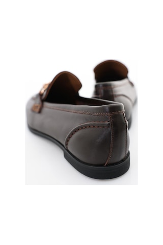 Kahverengi Deri Loafer 34306-Kahverengi