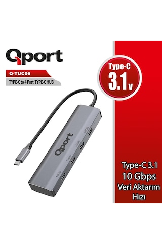 Qport Q-tuc06 Type-c To 4 Port Type-c Çoklayıcı