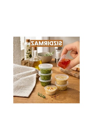 Mini Saklama Kabı Seti, 50 Adet, 120 Ml Kapasiteli, Sızdırmaz 0