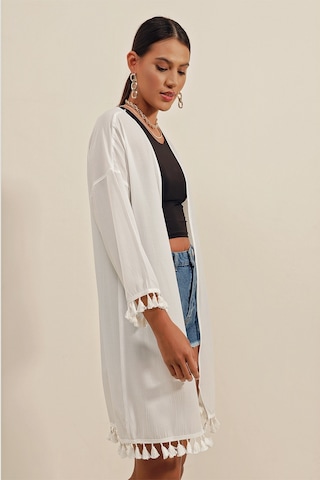 5833 Fırfırlı Kimonıo - Beyaz 5833bgd19-005-12260 001