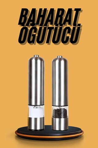 Baharat Öğütücü Otomatik Ayarlanabilir Tuz Karabiber Baharat Değirmeni Çok Renkli