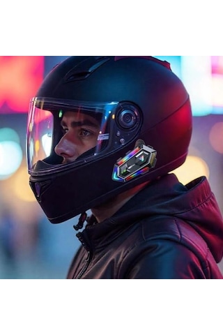 Biishe Y20 Motorsikletler İçin Kablosuz Bluetooth Kulaklıklı Suya Dayanıklı, Uzun Ömürlü Batarya,