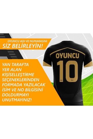 Acr Giyim Kişiye Özel Futbol Forması Emir Modeli Siyah