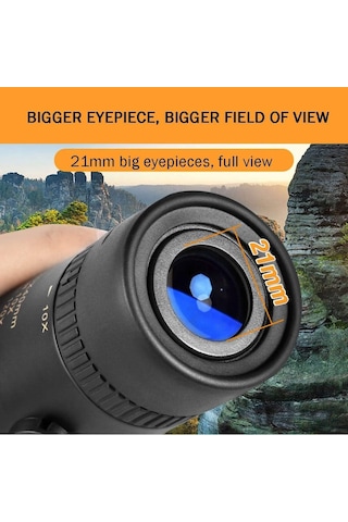 Teleskop 10 - 100x, Yüksek - Güç Yüksek Tanımlı Düşük - Hafif Gece Görüşü, Telefonla Kullan, İzle Ay