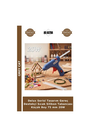 Delux Serisi Tasarım Gereç Destekçi Sıcak Silikon Tabancası Küçük Boy 75 Mm 20w