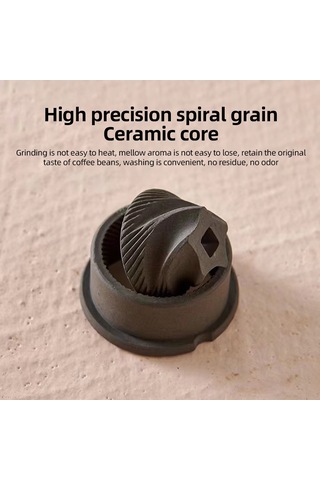 Wezone Seramik Öğütüçü Çekirdekli Kahve Değirmeni, Sonsuz Kalınlık Ayarı, Otomatik Kapatma, 25g Fincan, 120ml Toz Kabı, Type-c Şarjlı, Taşınabilir, 1250mah Pil, Beyaz Beyaz