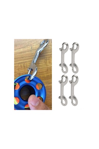 Lemestar 316 Paslanmaz Çelik Denizcilik İki Uçlu B Tipi Yaya Kanca, 115mm, 4 Adet - Deniz Ortamı İçin Dayanıklı, Güvenli Kapatma Mekanizması