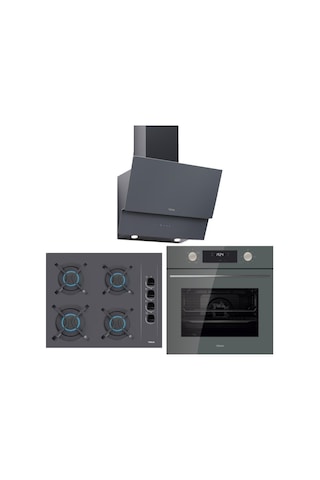 Teka Chef 4 HAK 625 ST - GBC 64002 KBC ST - ATV 60 PRO ST Gri Ankastre Set