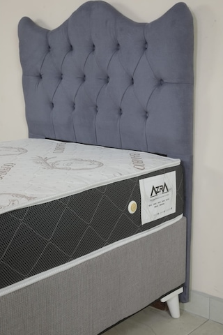 Azrayatakmobilya Tek Kişilik Yatak+Baza+Kapitoneli Başlik