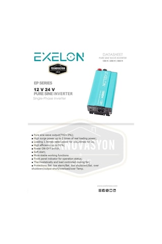 Exelon 12 V 1000w Tam Sinüs İnverter