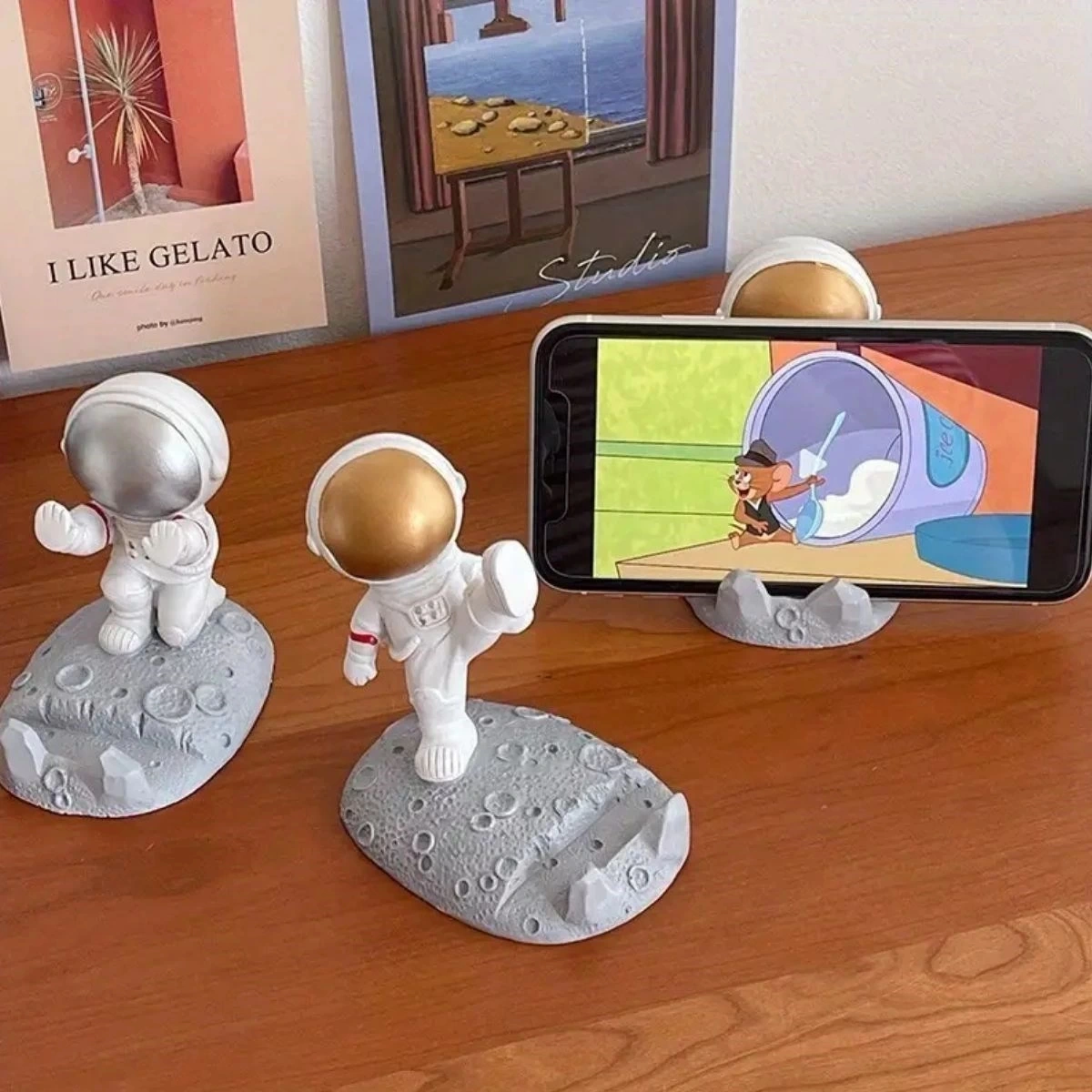 İpek Yıldızı Mini Astronot Model Telefon Ve Tablet Tutucu Standı
