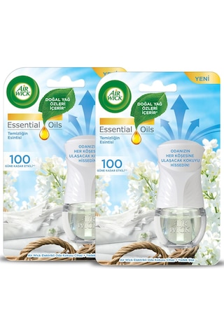 Air Wick Elektrikli Oda Kokusu Temizliğin Esintisi Kit (Cihaz + Koku) x 2