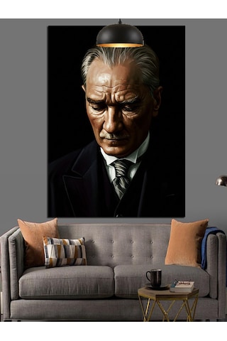 Mustafa Kemal Atatürk Dekoratif Kanvas - Mdf Ahşap Tablo