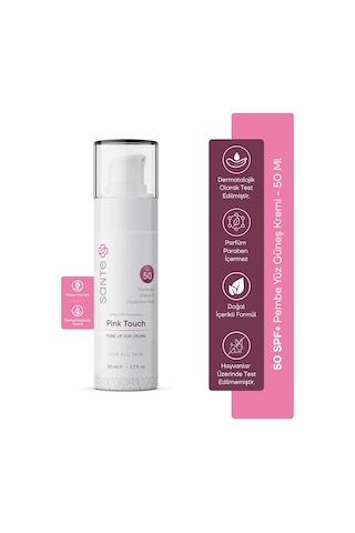 Sante Plus Pink Touch Ton Eşitleyici Pembe Yüz Güneş Kremi SPF50+ 50 ML